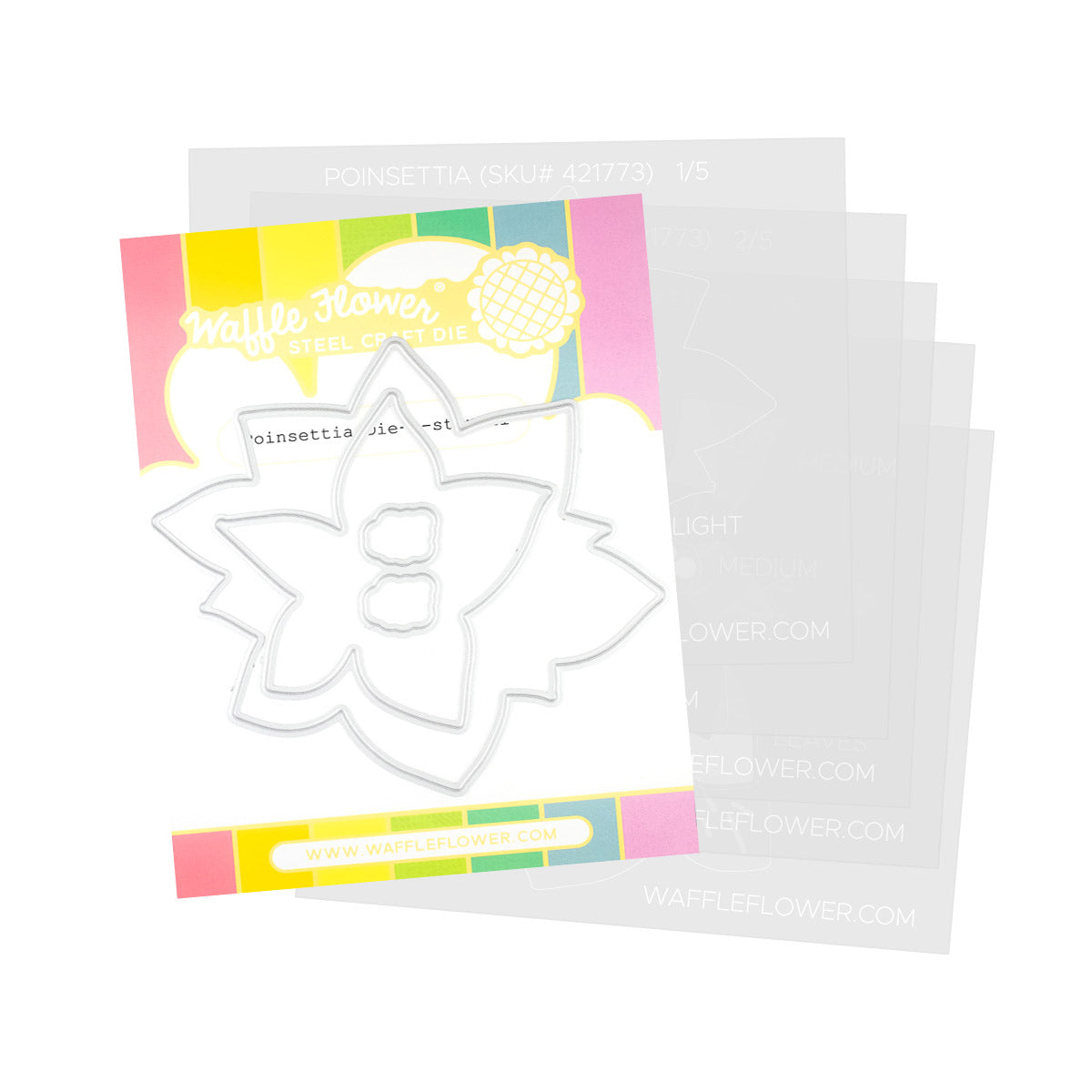 Waffle Flower Die - Poinsettia Die-n-stencil