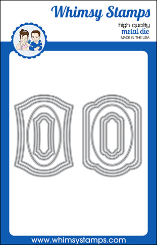 Whimsy Stamps - Antique ATC Frames Die Set Whimsy Stamps - Antique ATC Frames Die Set