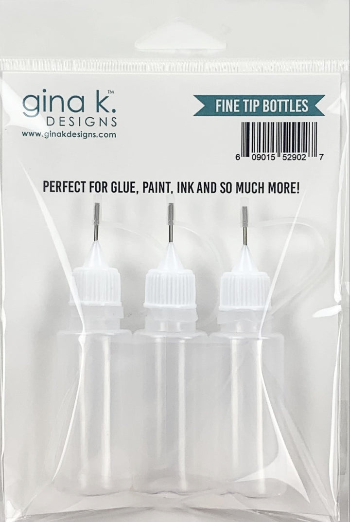 Gina K Designs -  STORAGE- Fine Tip Bottles- 3 Pack  Gina K Designs -  STORAGE- Fine Tip Bottles- 3 Pack