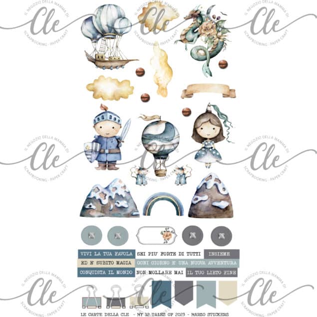 Cle - EMBELISHMENTS STICKERS – MY 12 TALES OF 2023 –MARCH 6X12 STICKERS
