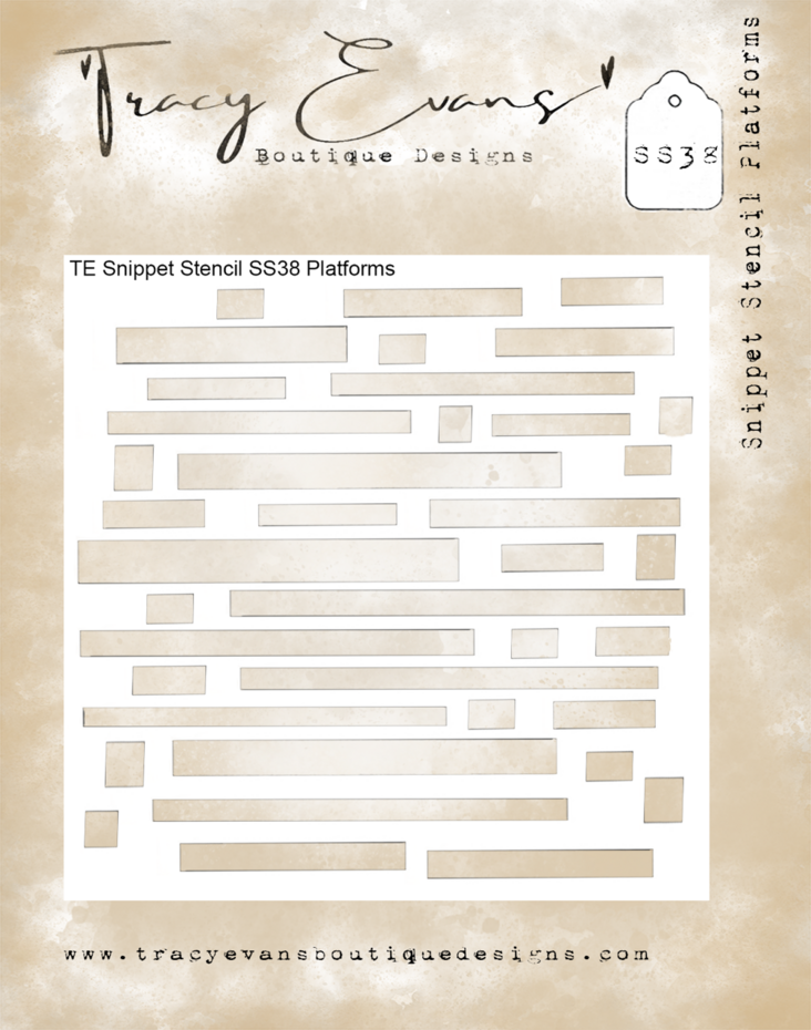 Tracy Evans - Platforms 4x4 Inch Snippet Stencil