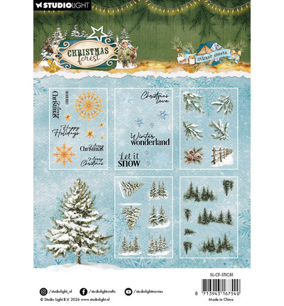 Studio Light - Aufkleber – Elements & Texts Christmas Forest Nr. 81