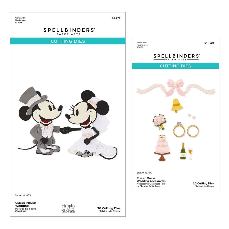 Spellbinders - Classic Mouse Wedding Die Bundle by Simple Stories