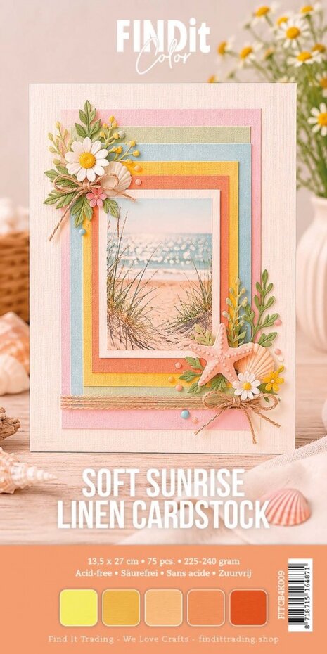 Find It Color Leinenkarton Set 4K – Soft Sunrise