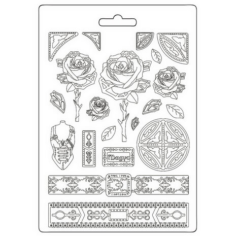 Stamperia Soft Mould A4 - Stampa Per Scrapbooking, Argilla, Journal, Design Hidden Grove - Foto 12