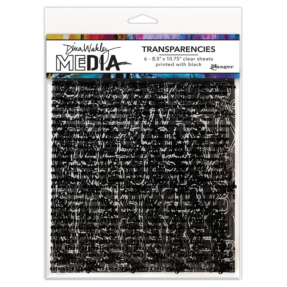 Dina Wakley Media Transparencies - Typography Set 1 
