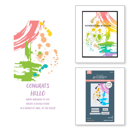 Spellbinders InkSpired Wishes Press Plates - BetterPress Society April 2025 