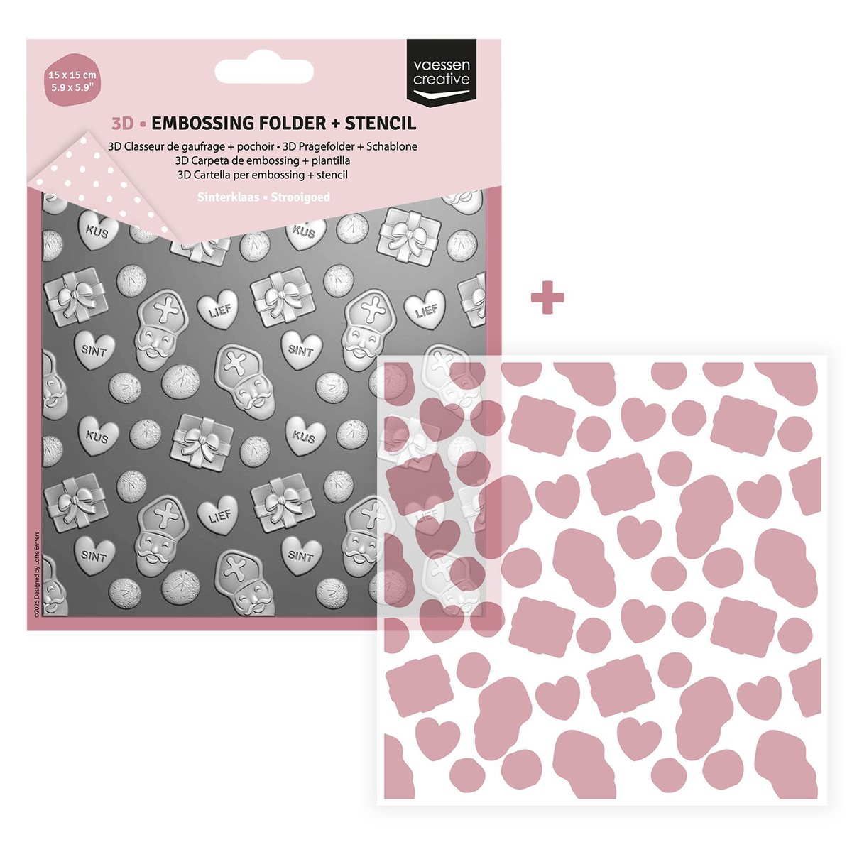 Vaessen Creative • 3D Prägefolder & Schablone Streugut 15x15cm