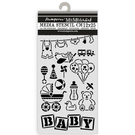 Stamper - Baby Thick Stencil 12x25cm Elements