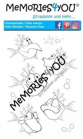 Memories4you A6 Stempel "Cartoon Fische" Memories4you A6 Stempel "Cartoon Fische"