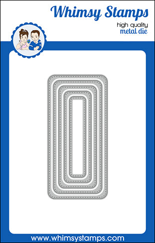Whimsy Stamps - Mini Slim Rounded Stitched Die Set