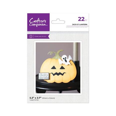 Crafters Companion - Halloween & Fall Shaped Card Stamp & Die Jack-o-Lantern Crafters Companion - Halloween & Fall Shaped Card Stamp & Die Jack-o-Lantern