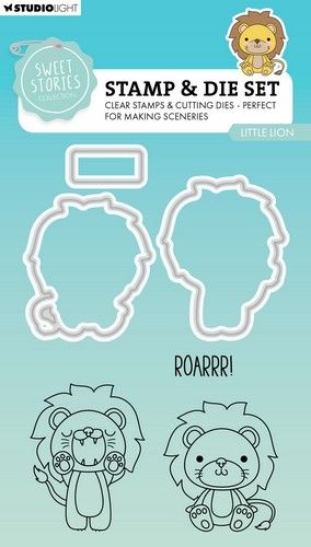 Studio Light Stamp & die Little Lion Sweet Stories nr.76 Studio Light Stamp & die Little Lion Sweet Stories nr.76