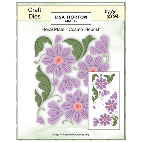 Lisa Horton Crafts Plate Die Set - Cosmo Flourish Floral