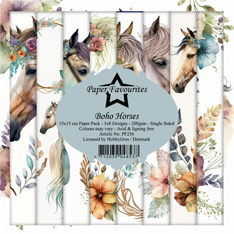 Paper Favourites - Boho Horses 6x6 Inch Paper Pack