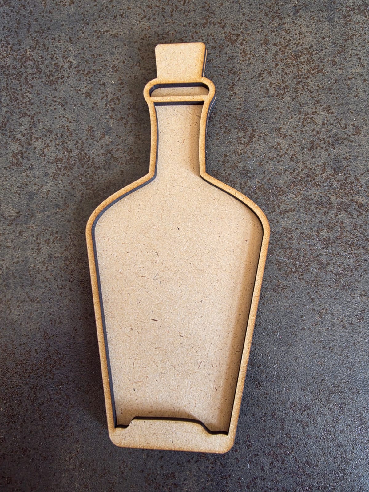 MDF - Flasche 3  - 2tlg.