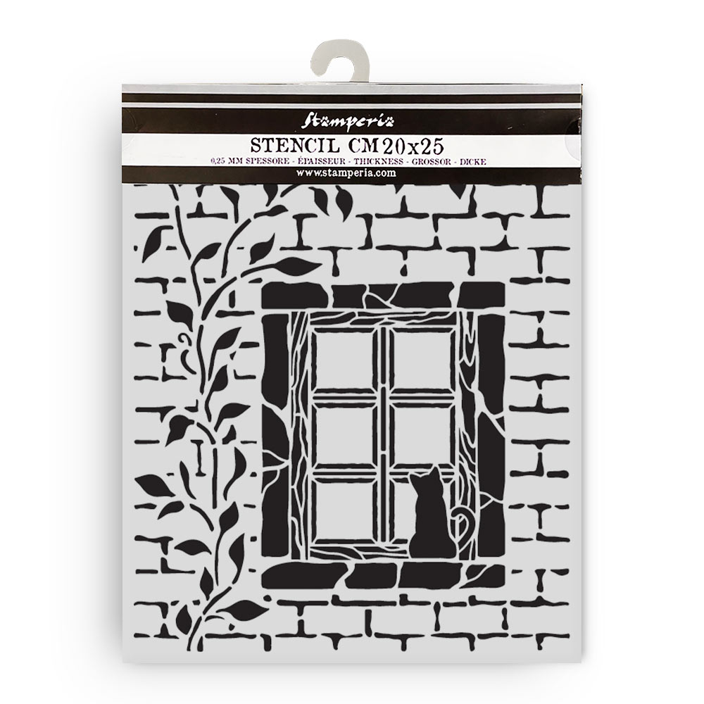 Stamperia - Thick Stencil - 20x25 cm- Herbarium Silvae country window
