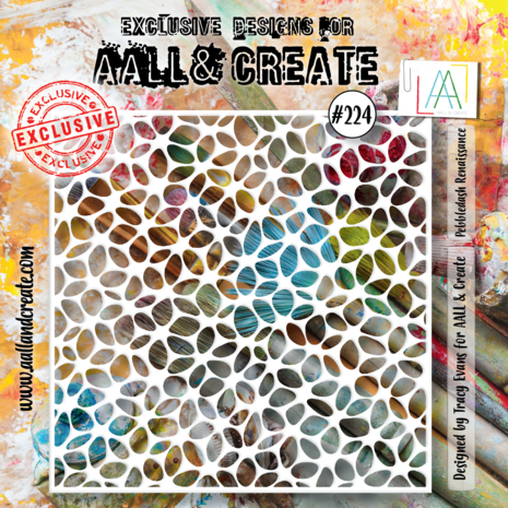 AALL & Create - Stencil 6x6 Inch Pebbledash Renaissance AALL & Create - Stencil 6x6 Inch Pebbledash Renaissance