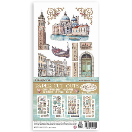 Stamperia -  Venice City of Art 6x12 Inch Paper Cut-outs (4pcs)