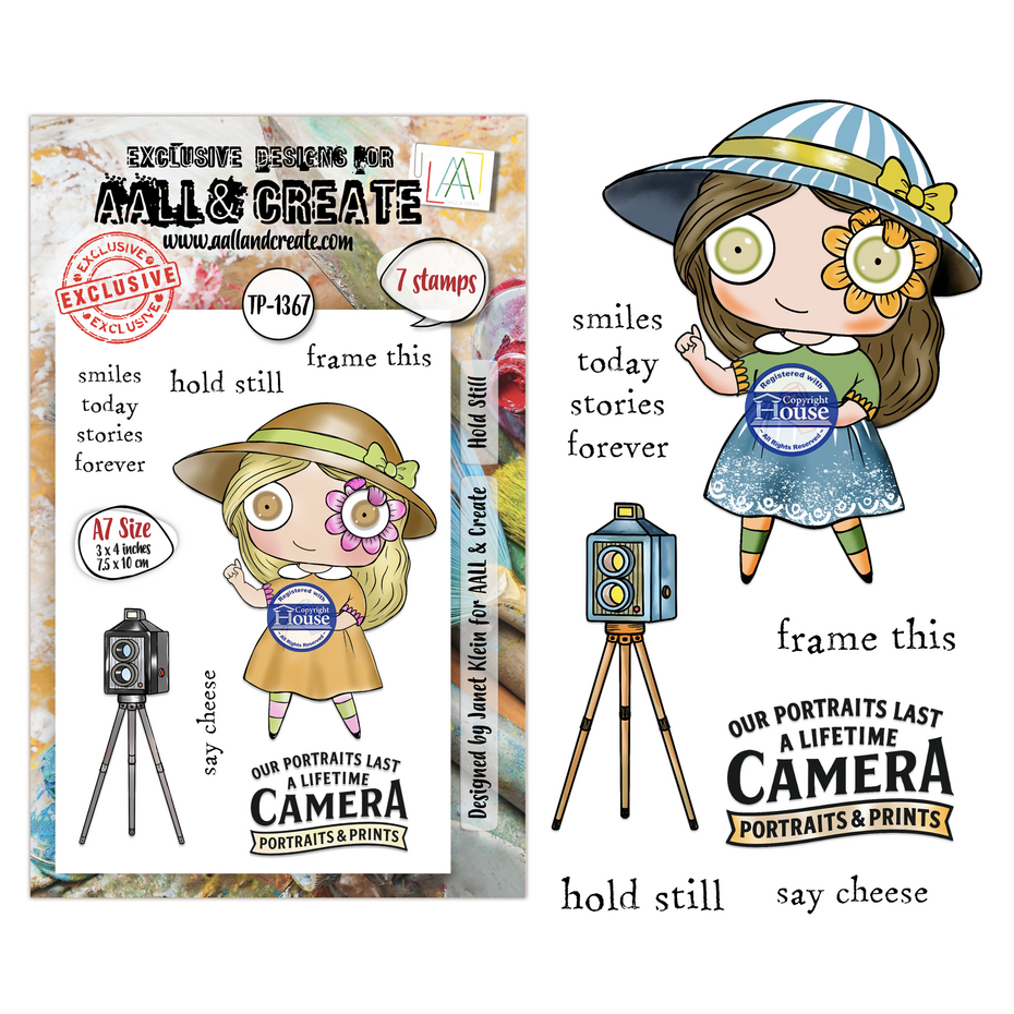 AALL & Create - Through the Lens A7 Stamp Sets Hold Still by Janet Klein