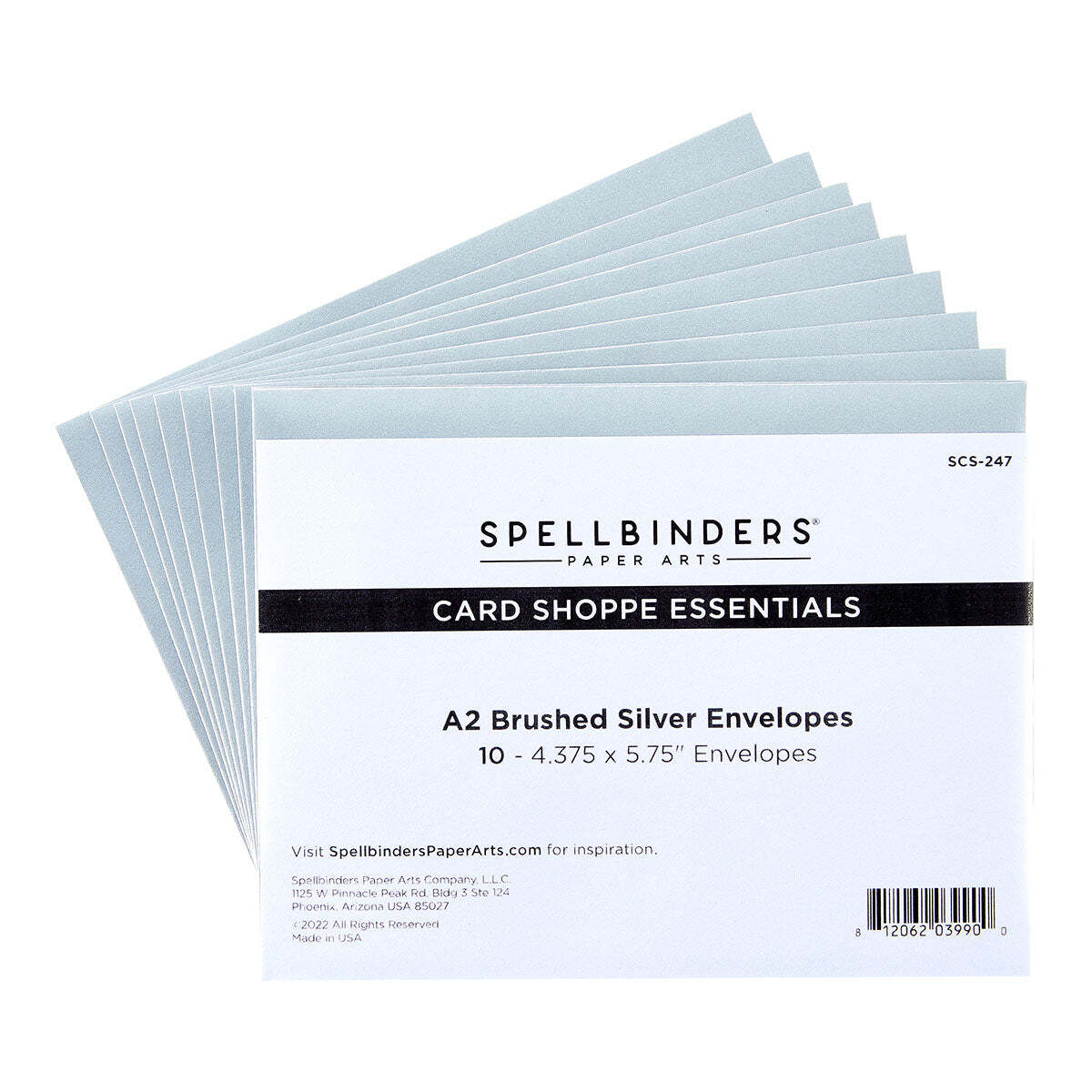 Spellbinders - A2 Brushed silber Envelopes  Spellbinders - A2 Brushed silber Envelopes