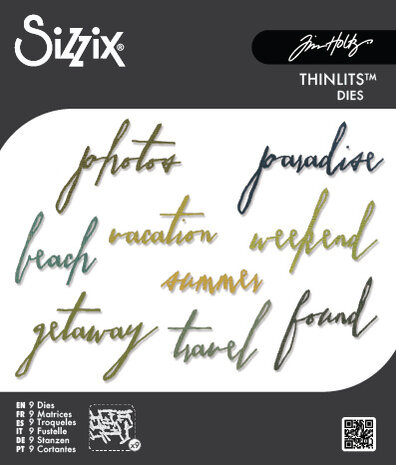 Sizzix Tim Holtz - Thinlits Die by Tim Holtz Handwritten Vacation (9pcs)
