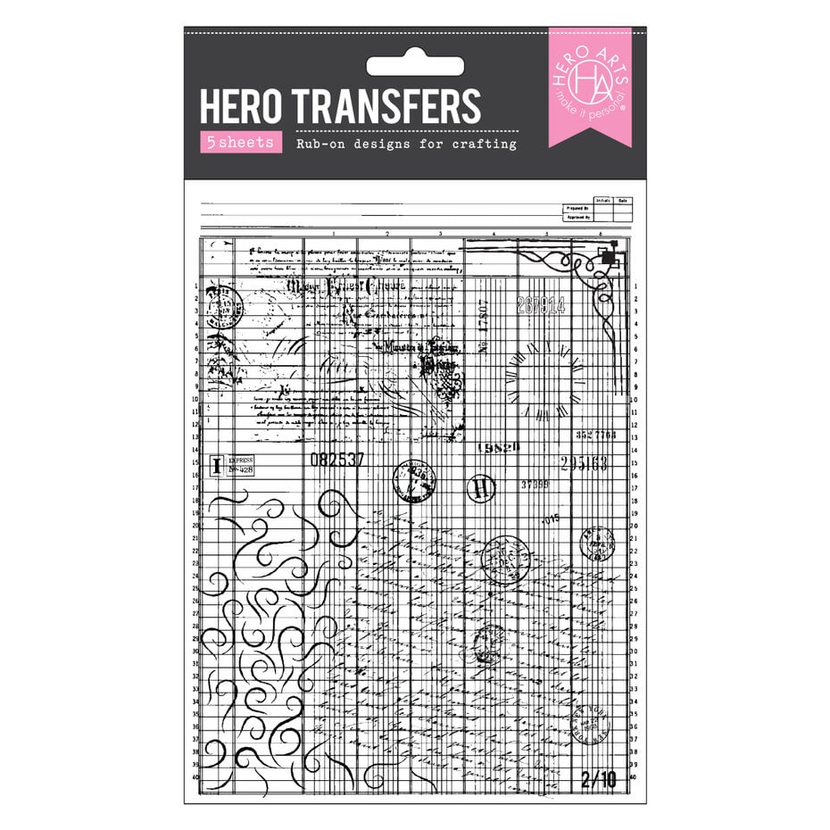 Hero Arts - Spring Meadow Hero Transfers Grids & Icons Mixed Media