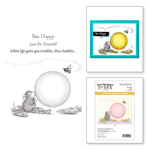 Spellbinders - Pop! Cling Rubber Stamp Set from the House-Mouse Summer Fun Collection