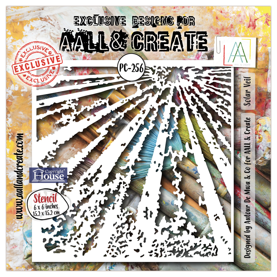 AALL & Create - Solar Pulse 6x6 Inch Stencil Solar Veil