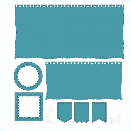 JM Creation - Stanzschablone - Notizzettel DIN lang Minislime