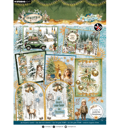 Studio Light - StudioLight Karten-Papierblock – Christmas Forest Nr. 40