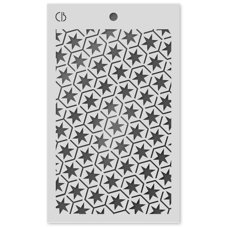 Ciao Bella - Celestial 5x8 Inch Texture Stencil Star Six 