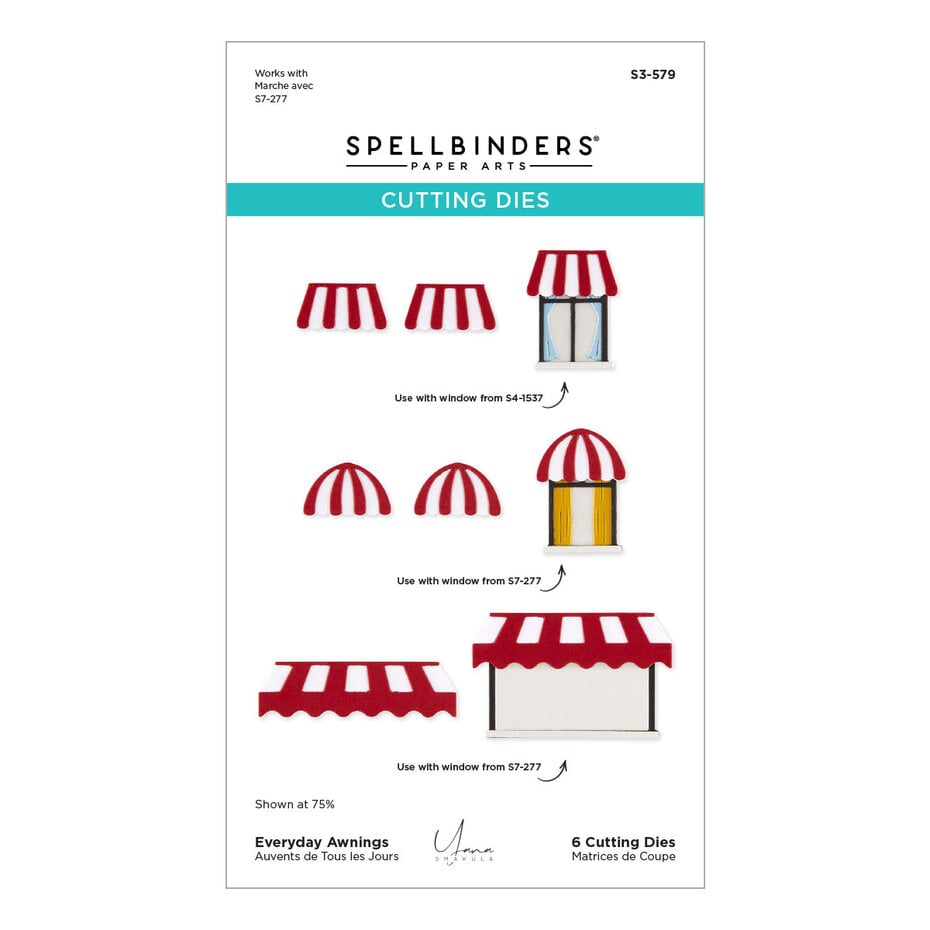 Spellbinders - Everyday City Holiday Etched Dies Everyday Awnings by Yana Smakula