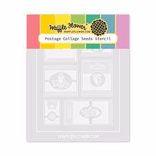 Waffle Flower - Postage Collage Seeds Stencil