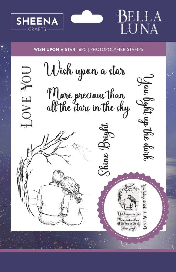 Sheena Douglass - Bella Luna - Clearstamp - Wish Upon a Star