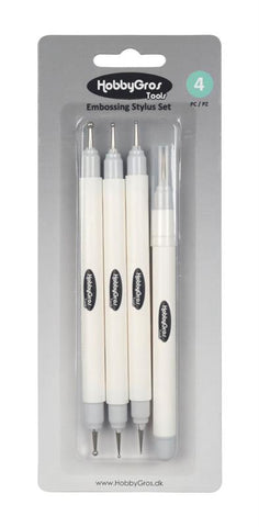 HobbyGros Tools "Embossing Set + Piercing Tool (4 pcs)" HobbyGros Tools "Embossing Set + Piercing Tool (4 pcs)"