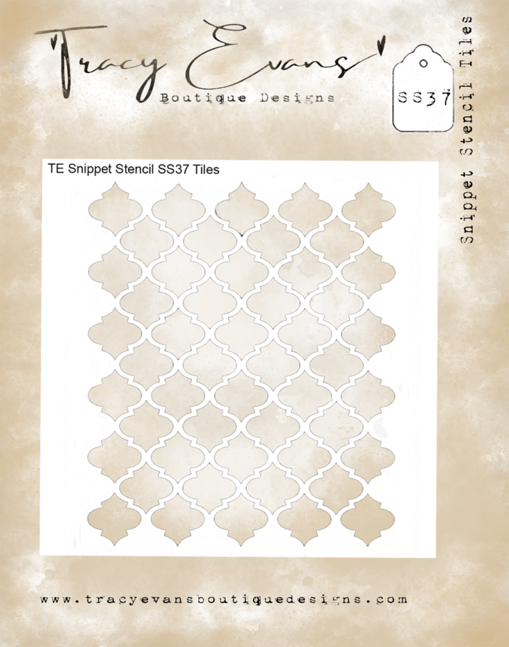 Tracy Evans - Tiles 4x4 Inch Snippet Stencil
