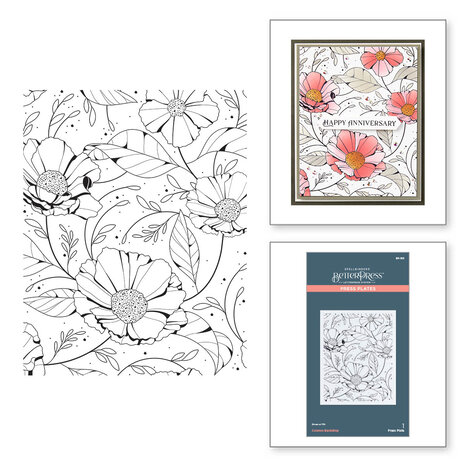 Spellbinders -BetterPress - Cosmos Backdrop Press Plate