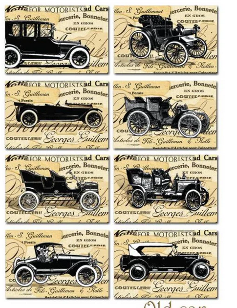Decorer Mini Pad size cards 24 pcs 7x10,6 cm Decorer Old Car