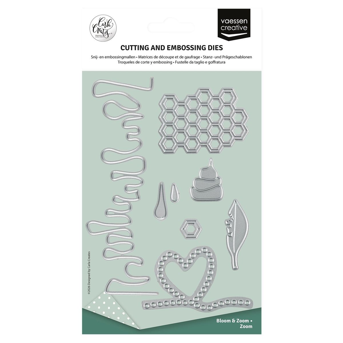 Vaessen Creative • Stanz- und Prägeschablonen by Carla Creates Zoom 6St.
