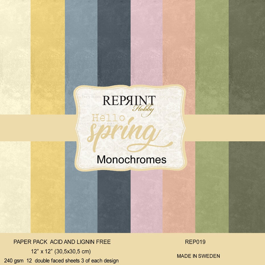 Reprint - Hello Spring 12x12 Inch Cardstock