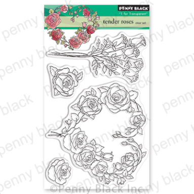 Penny Black - TENDER ROSES ( 4X6") Penny Black - TENDER ROSES ( 4X6")