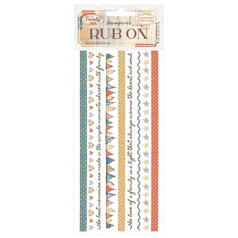 Stamperia - Family Rub-On 8,33x2,36 Inch Stripes