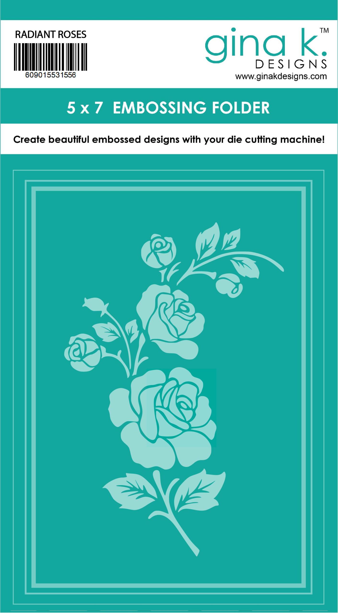 Gina K Designs - EMBOSSING FOLDER: Radiant Roses