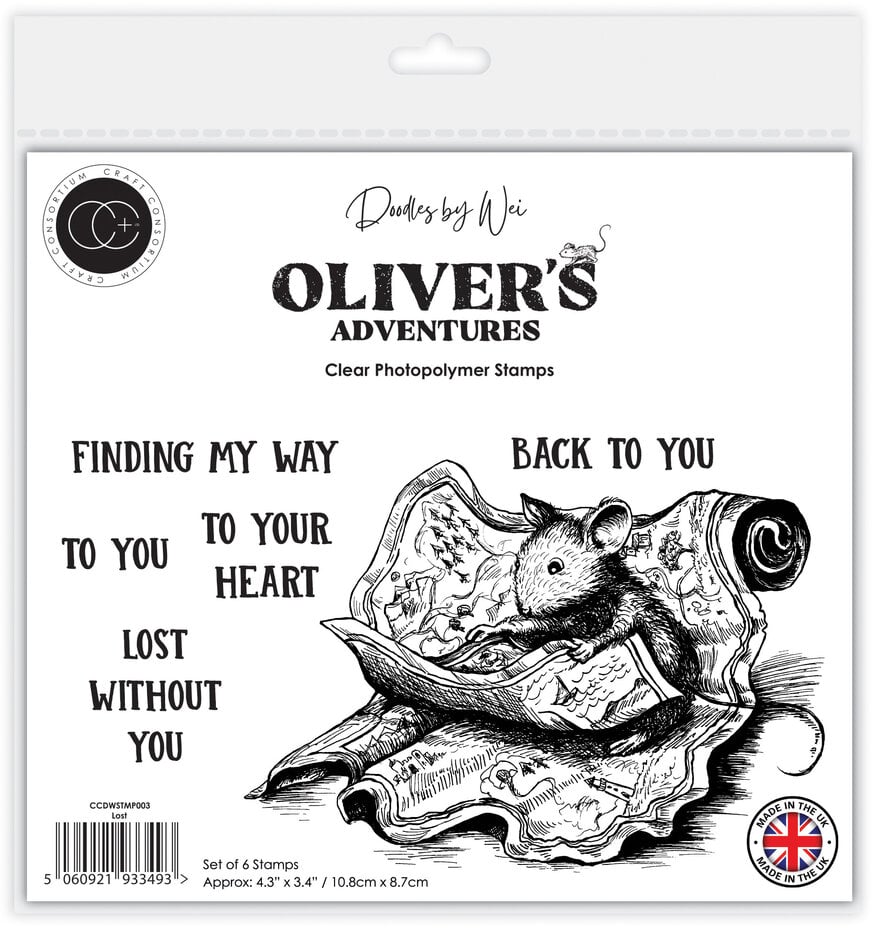 Craft Consortium - Oliver's Adventures A6 Photopolymer Stamp Set Lost