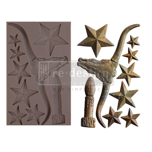 Re-Design with Prima - Decor Moulds® – Wild West Whispers  5″x8″x8mm
