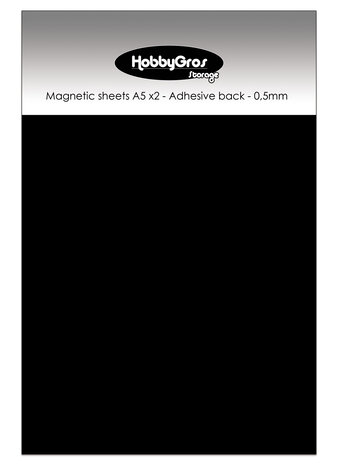 Magnetic Sheets A5 Adhesive Back 0.5mm (2pcs