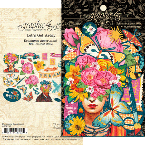 Graphic 45 - Let's Get Artsy Ephemera Assortment