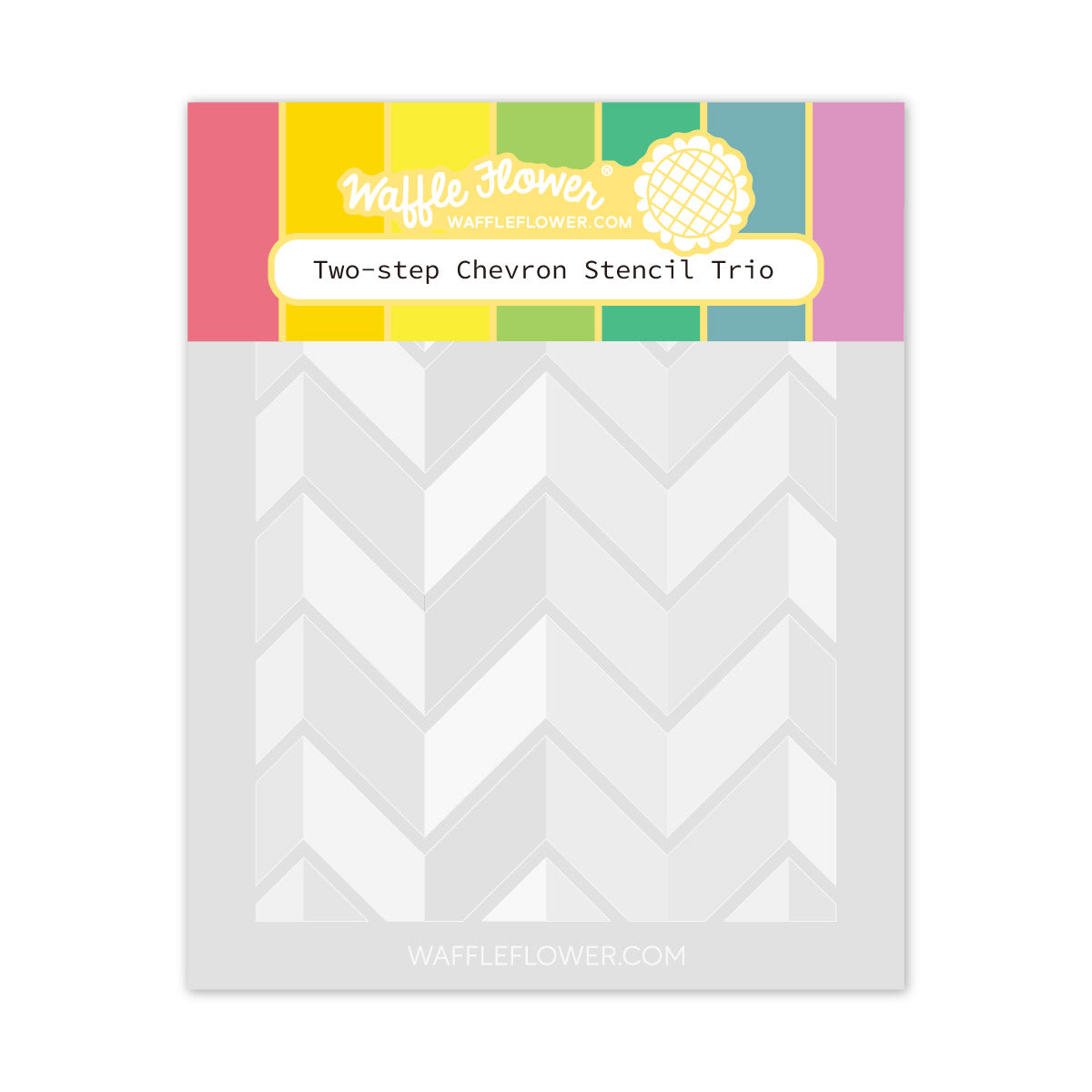 Waffle Flower - Two-step Chevron Stencil Trio