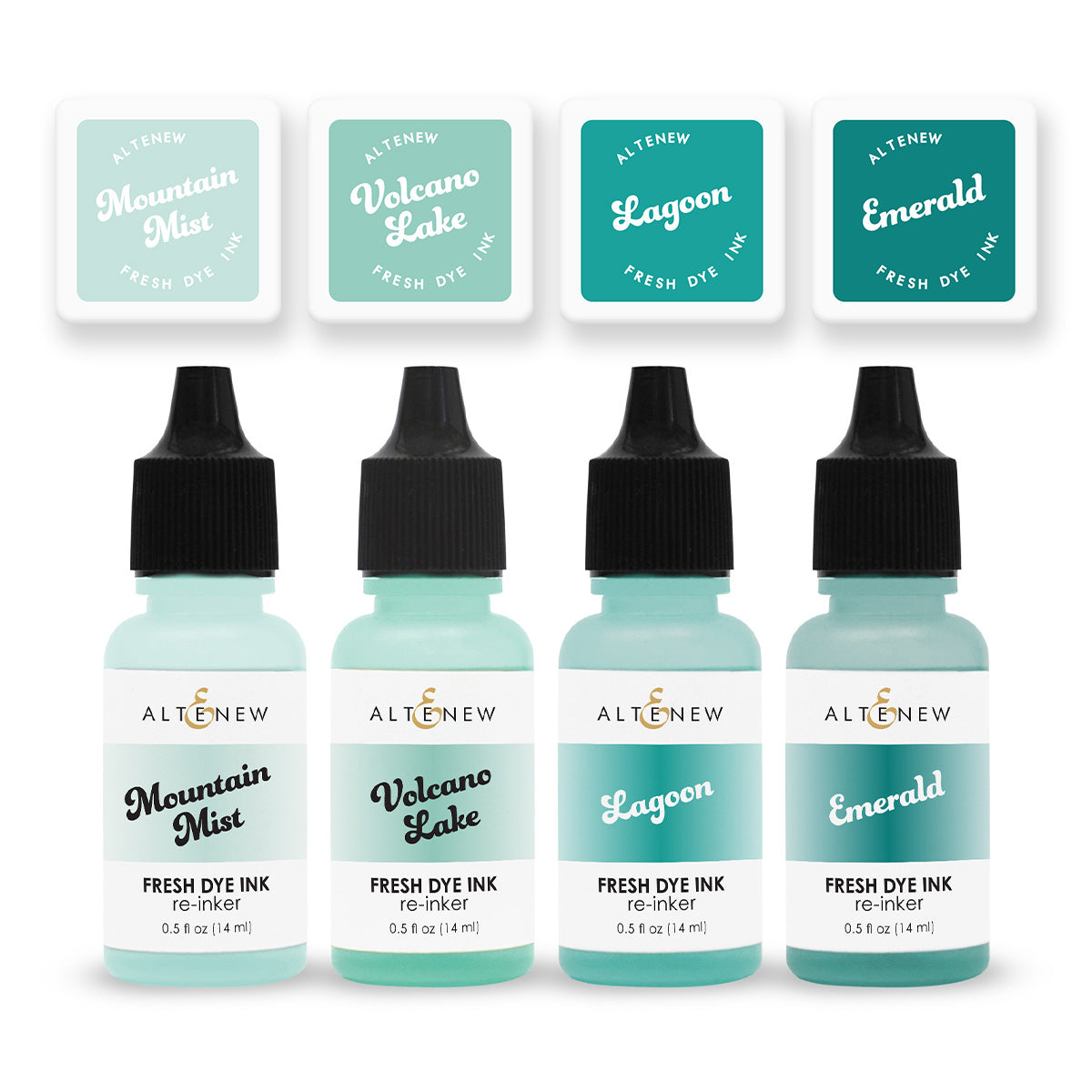 Altenew - Sea Shore Fresh Dye Ink Mini Cube & Re-inker Bundle